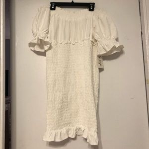 White smocked dress